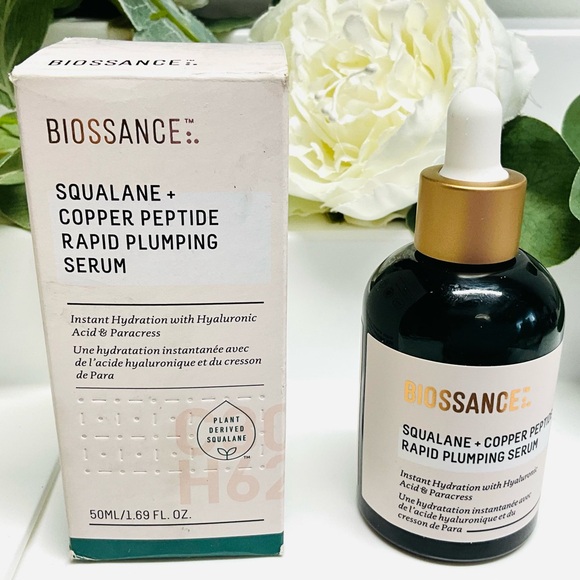 Biossance squaline plus copper peptide rapid plumping serum